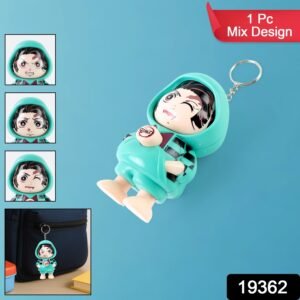 Cartoon Character Design Cute Action Figure Keychain (Mix  Design & 1 Pc)