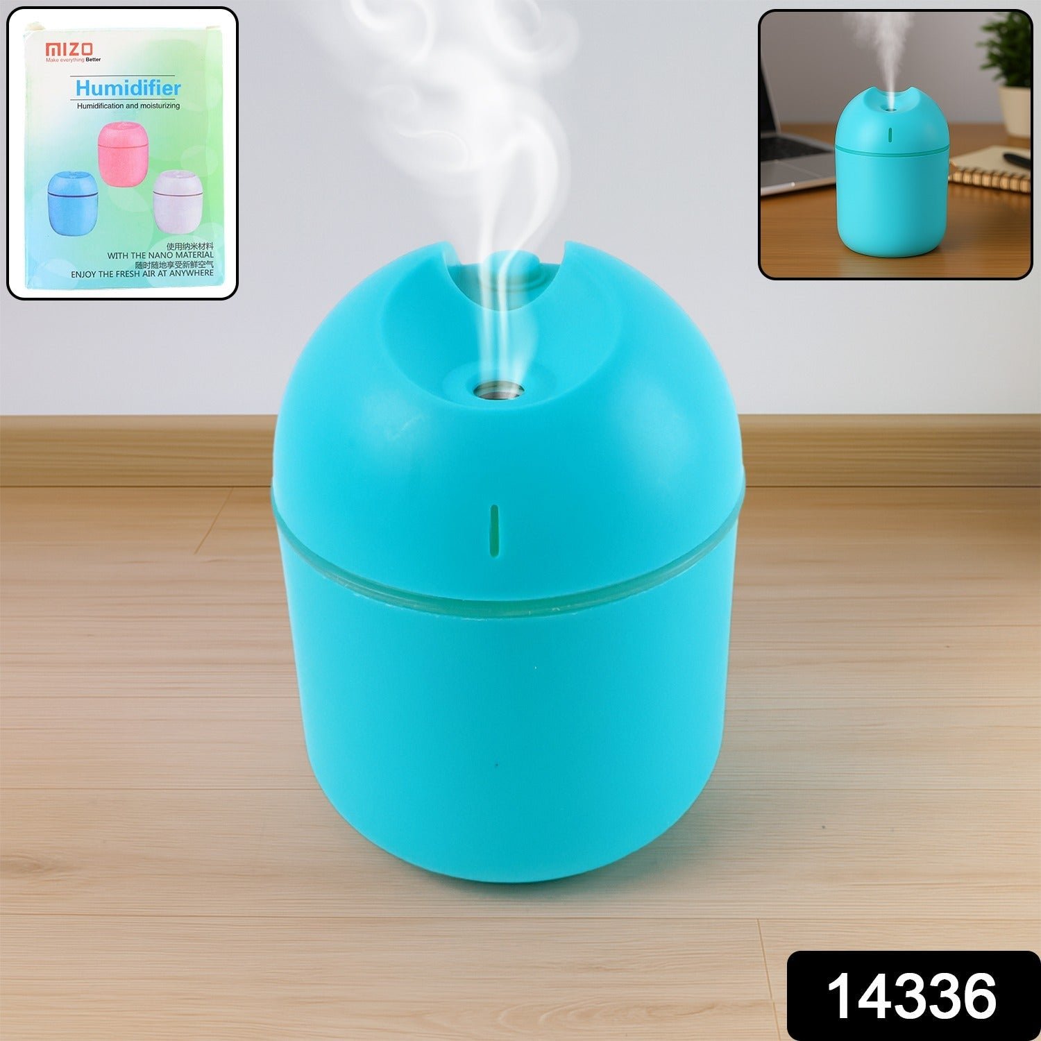 Blue USB Mini Air Humidifier for Home & Office (1 Pc) - Image 2