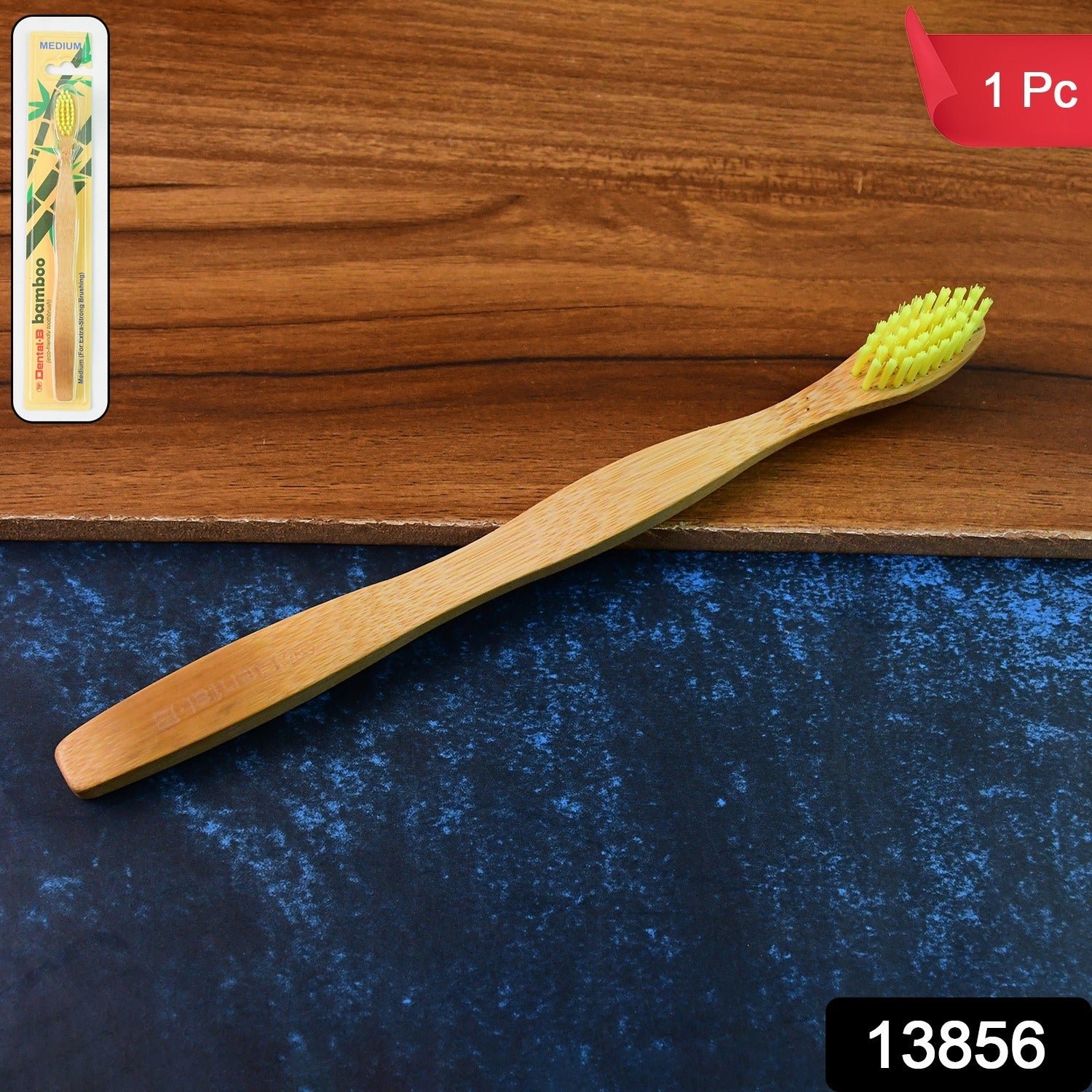 Eco-Friendly Natural Bamboo Toothbrush with Medium Bristles (1 Pc) - Image 2