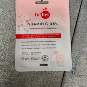 In’lief Vitamin C 0.5% Hydrating & Brightening Facial Sheet Mask (1 Pc)
