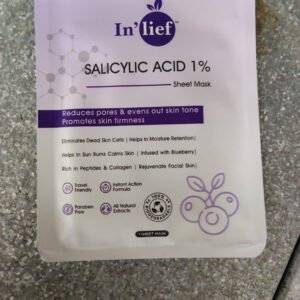 In’lief Salicylic Acid 1% Clarifying & Pore-Refining Facial Sheet Mask (1 Pc)