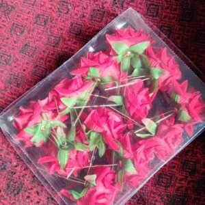 Hair Clip Red Rose Bridal Hair Pins Rose (12 Pcs Set / Red Color Only), Hair accessories