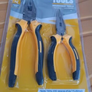 Long Nose Plier and Flat Mouth Plier Combo Tools (2 Pc Set)