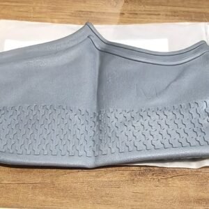 Grey Non-Slip Silicone Rain Reusable Anti skid Waterproof Fordable Boot Shoe Cover (1 Pair )