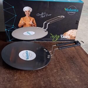 Premium Non-Stick Flat Roti Tawa with Heat-Resistant Handle (10 Inch / 1 Pc)