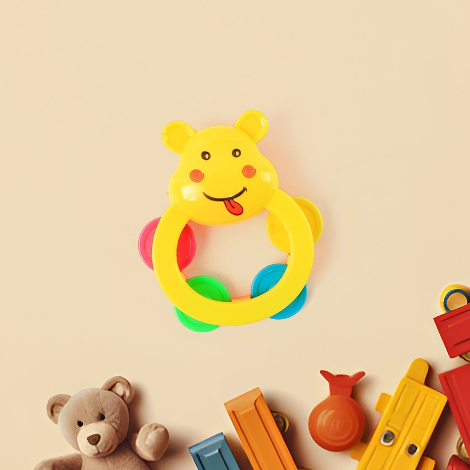 3 Pcs Set Colorful Animal Shape Baby Rattle Toy - Image 4