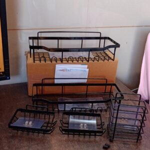 Metal Shower Basket / Canddy, for Bathroom Organiser (5 Pc Combo)