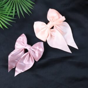 Premium Satin Bow Hair Clip Set for Girls and Women (10 Pc)