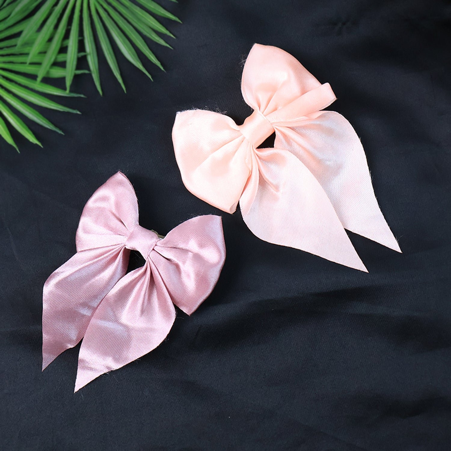 Premium Satin Bow Hair Clip Set for Girls and Women (10 Pc) - Image 7