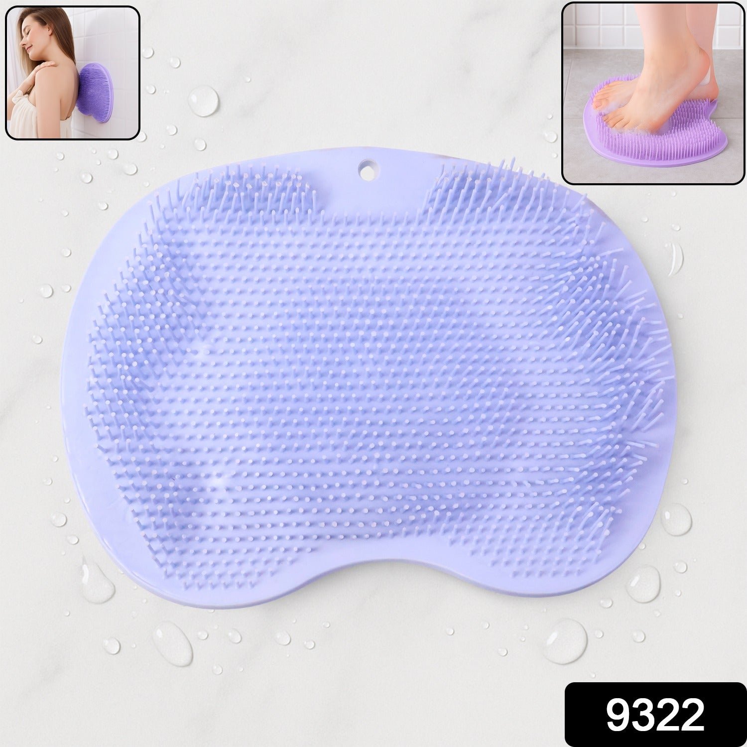 Purple Silicone Bath Massage Cushion – Suction Cup Exfoliating Foot Scrubber & Mat - Image 2