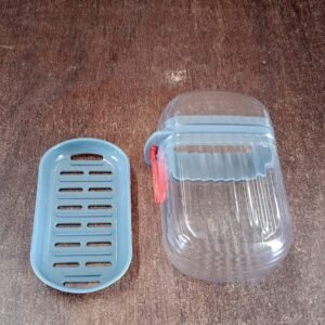 Multipurpose Soap Box Holder with Transparent Dust-Proof Lid ,Sabudani (1 Pc)