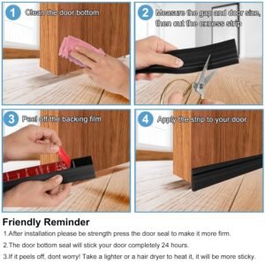 1 Meter Self-Adhesive Silicone Door Bottom Seal Strip (1 Mtr / 1 Pc)