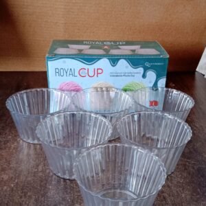 Premium Transparent Plastic Dessert Bowl Set – 6 Pieces