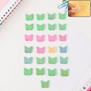 Butterfly Shape Eraser Rubber (25 Pc / Mix Colour & Design)