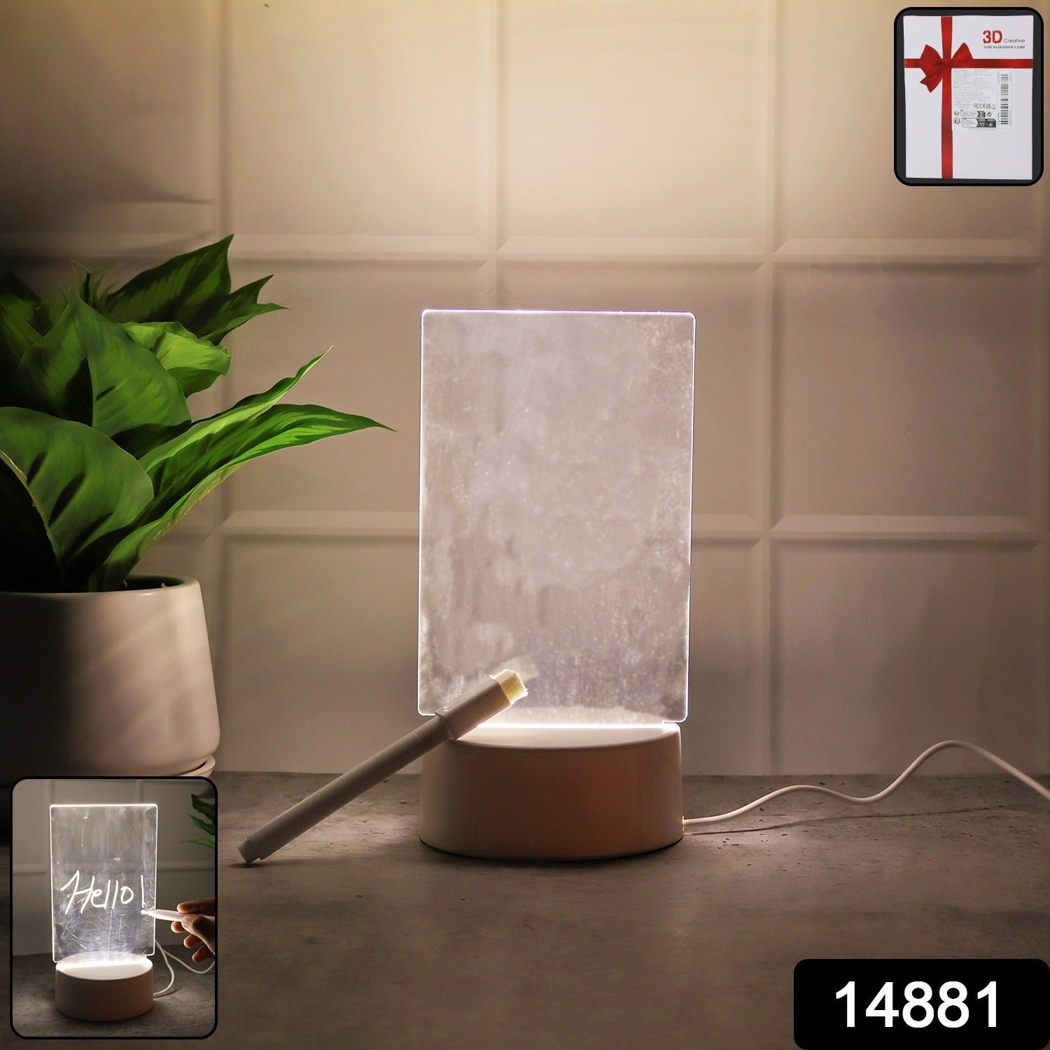 LED Acrylic Message Board Night Lamp - Image 2
