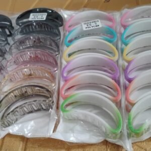 Plastic Hair Clamp Grip, Simple Matte Hair Barrette Clamp (12 Pc)