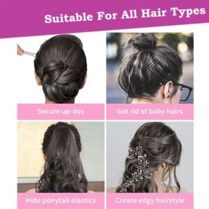 Medium Black Hair Bobby Pins (24 Pc)