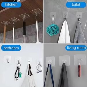 Self Adhesive Transparent Wall Hook (1 Pc)