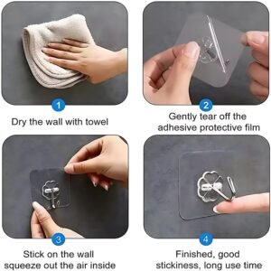 Self Adhesive Transparent Wall Hook (1 Pc)