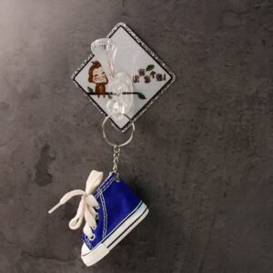 Cute Cartoon Print Transparent Wall Hook with Self-Adhesive Back (1 Pc)