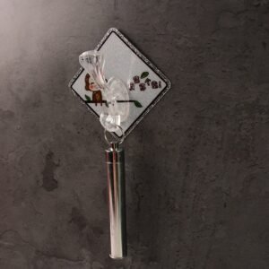 Cute Cartoon Print Transparent Wall Hook with Self-Adhesive Back (1 Pc)