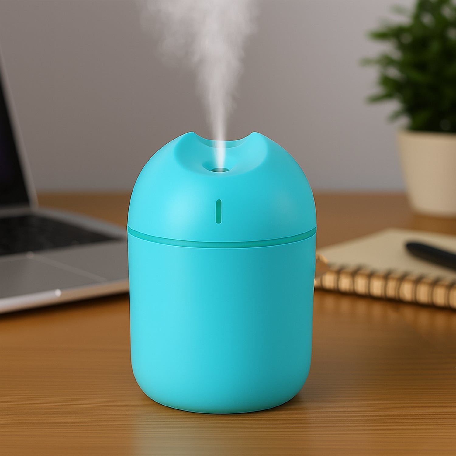 Blue USB Mini Air Humidifier for Home & Office (1 Pc) - Image 7