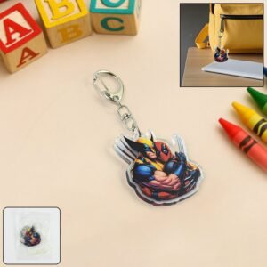 Cartoon Character Acrylic Keychain with Metal Clip