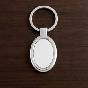Elegant Oval Shape Metal Keychain for Personal Use