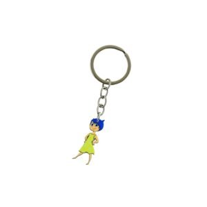 Cartoon Character Soft PVC Keychain with Haired Girl Design (1 Pc)