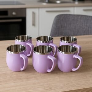 Apex Chit-Chat Double Wall Stainless Steel Mug Set (6Pc/200ml) Approx