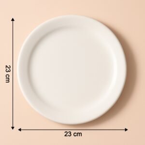 Plastic Round Dinner / Serving Plate – 23 cm (1 Pc)