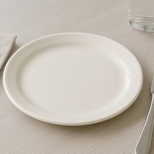 Plastic Round Dinner / Serving Plate – 23 cm (1 Pc)