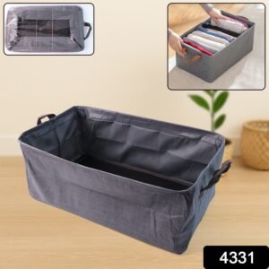 Foldable Cloth Storage Organizer Bag With Handles (Approx 46x27Cm1Pc)