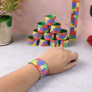 Colorful Snap Slap Bracelet Toy (12 Pc Set )