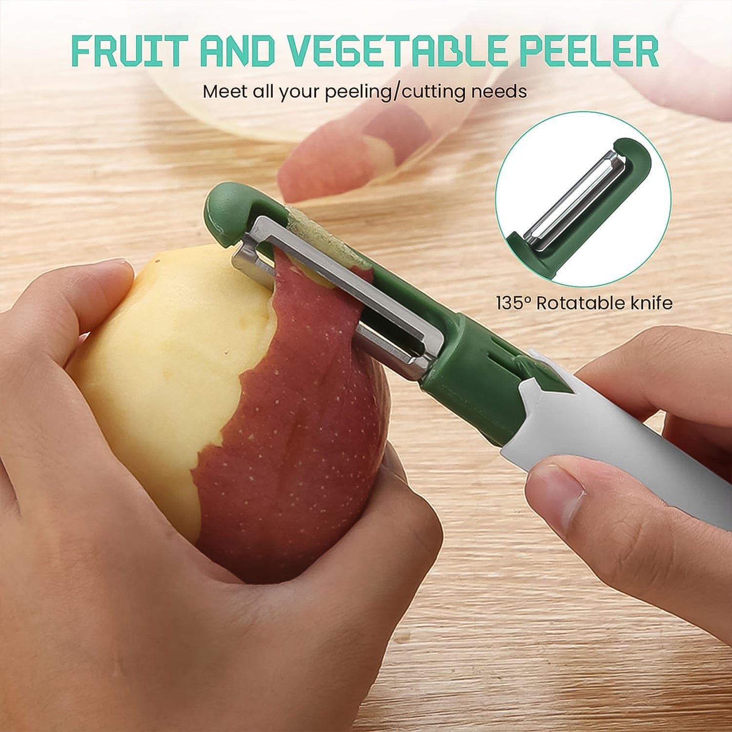 2-in-1 Multifunctional Knife & Sawtooth Peeler for Fruits and Vegetables - Image 5