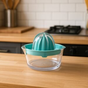 Manual Drink Orange Lemon Citrus Lime Fruit Juice Juicer Squeezer, BPA Free, Press & Pourer With Lid Plastic Manual (1 Pc)