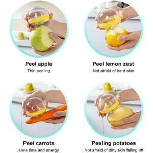 Multifunctional Round Peeler with Removable Storage – Washable Vegetable & Fruit Peeler for Kitchen (1 Pc / Mix Color)