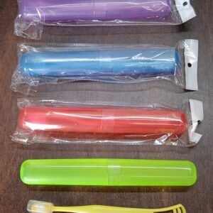 2-in-1 Soft Toothbrush & Tongue Cleaner for All Ages (1 Pc, With Cover)