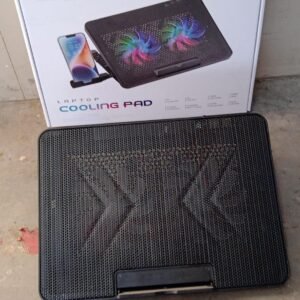 Laptop Cooler Cooling Pad with 2 Quiet Led Fans, Dual USB Ports, Portable Ultra Slim USB Powered 7 Heights Adjustable Laptop Stand for Gaming Laptop