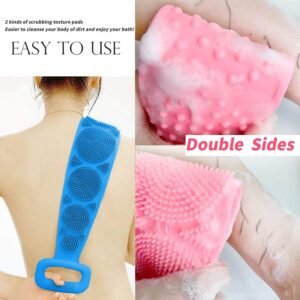 Eco-Friendly Silicone Shower Brush & Back Scrubber Towel